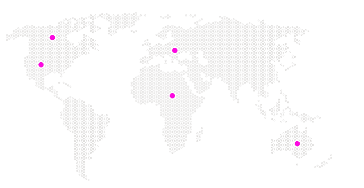 World map showing our global office locations